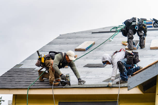 Professional Roofing technician working in Calhan, CO